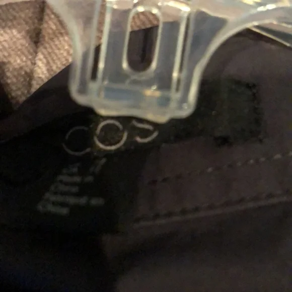 Women’s Navy Button-Up Blouse with Sheer Hem - Picture 4 of 8